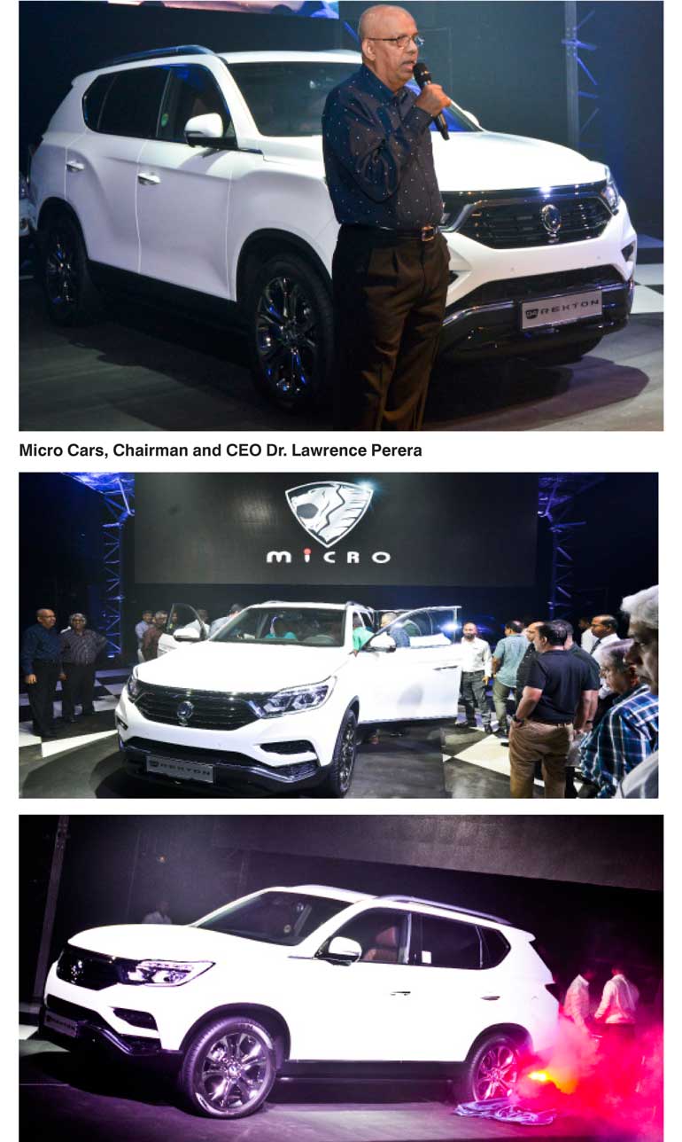 Micro Cars last week unveiled the all new SsangYong 'G4 Rexton SUV' the iconic Korean SUV at Park Street Mews Colombo 02.